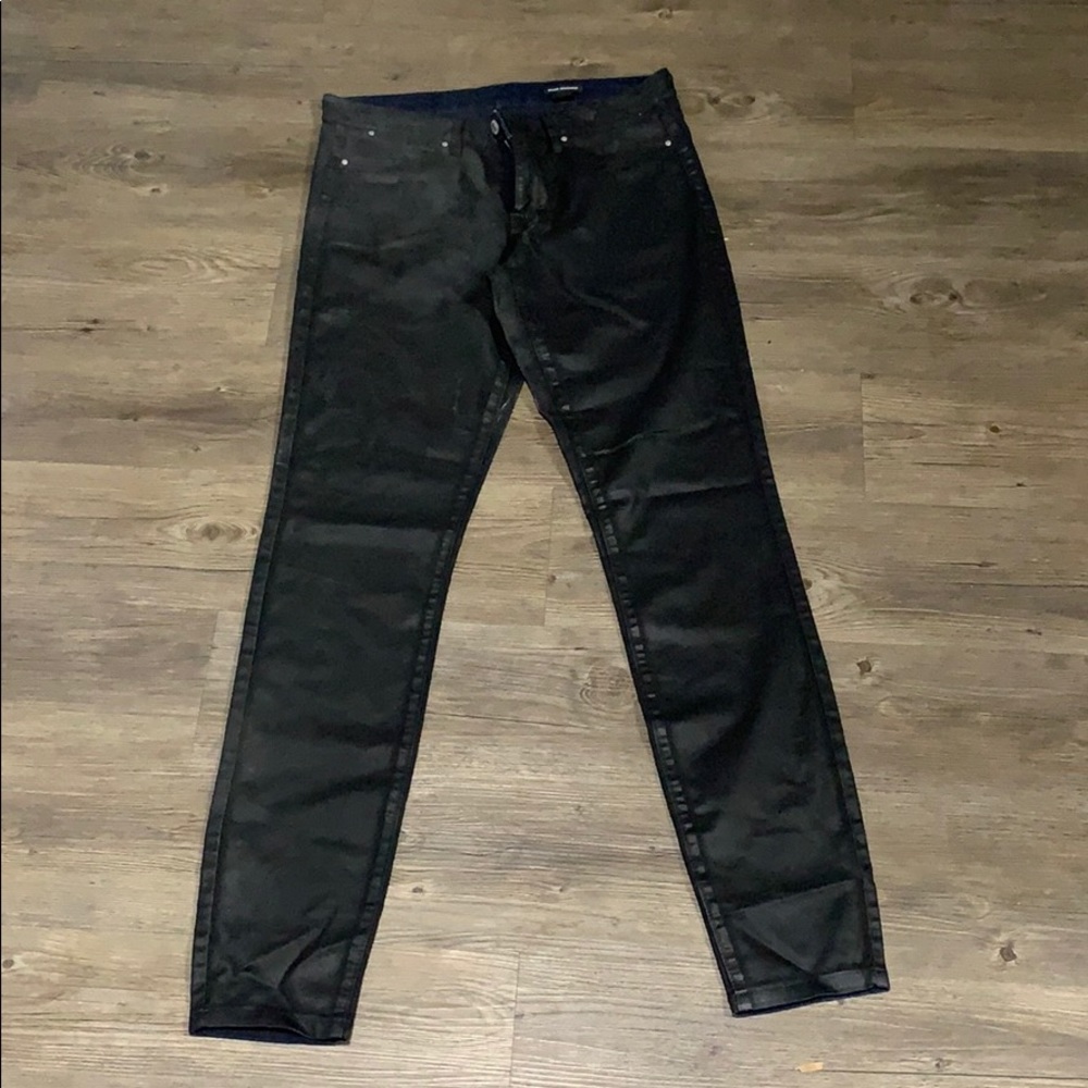 Club Monaco Coated leather jeans